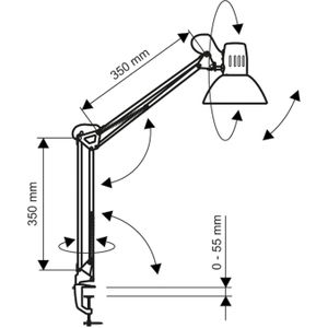 MAULstudy bureaulamp met klem, zwart