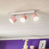 Eko-Light Plafondspot Cloudy 3-lamps roze