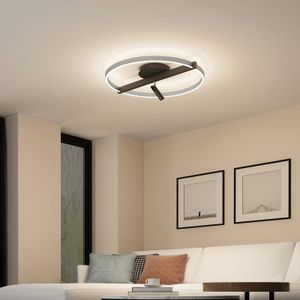 Lucande Matwei LED plafondlamp, ringvormig, nikkel