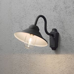 Konstsmide Buitenwandlamp Vega, breedte 29,5 cm, zwart