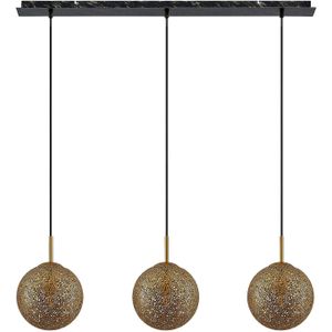 Lindby Caralina hanglamp, 3-lamps, bollen