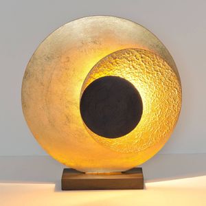 Holländer LED tafellamp La Bocca, hoogte 43 cm, goud-bruin