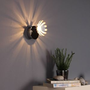 Eco-Light LED wandlamp Bloom zilver