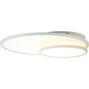 Brilliant LED plafondlamp Bility, rond, frame wit