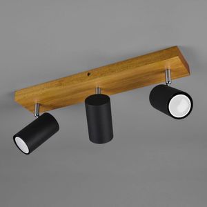 Trio Lighting Plafondspot Marley, mat zwart, 3-lamps