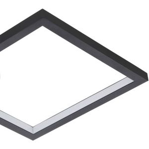 EGLO LED plafondlamp Gafares met afstandsbediening hoekig zwart