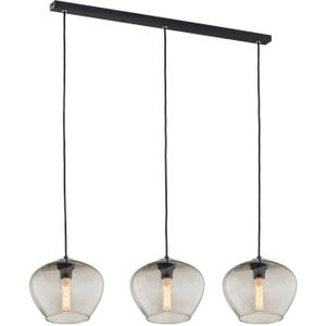 Argon Hanglamp Svala, glazen kap, lang, 3-lamps