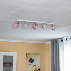 Eko-Light Plafondspot Cloudy 5-lamps roze