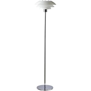 Dyberg Larsen DL31 vloerlamp glazen kap chroom