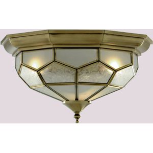 Searchlight Fraaie plafondlamp FRIDA met glazen inzetstukken