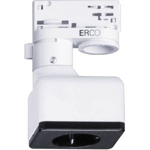 ERCO 3-fase-adapter met stekker-doos, wit