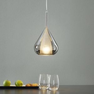 Fabas Luce Hanglamp Lila van glas, 1-lamp, rookgrijs