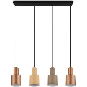 Trio Lighting Hanglamp Agudo, meerkleurig, 4-lamps, lineair