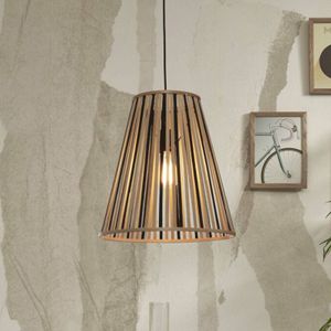 GOOD&MOJO Hanglamp Merapi - Bamboe/Zwart - 40x40x42cm - Modern - Hanglampen Eetkame - Slaapkame