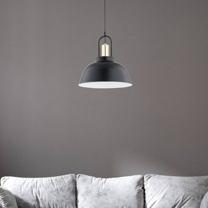 Alfa Hanglamp Mirave, zwart/goudkleurig, Ø 39,5 cm, metaal