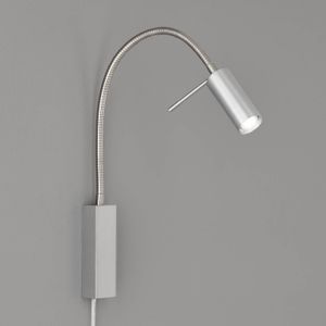 FISCHER & HONSEL LED wandlamp River, flexibele arm, metaal glad