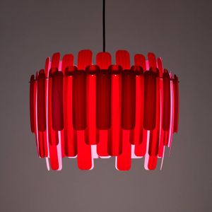 LZF LAMPS LZF Maruja houten hanglamp, rood