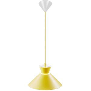 Nordlux Dial hanglamp met metalen kap, geel, Ø 25 cm
