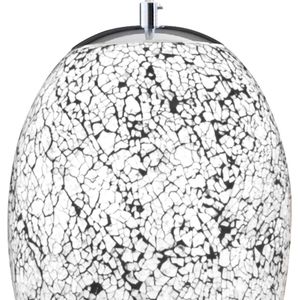 Searchlight Witte chroom hanglamp Crackle