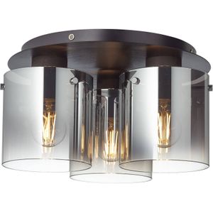 Brilliant Plafondlamp Beth met rookglas, 3-lamps