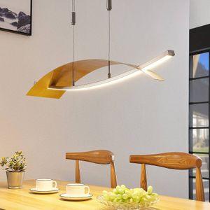 Lucande LED hanglamp Marija, horizontaale afdekking, goud