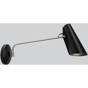 Northern Birdy - wandlamp 53cm zwart/staal