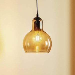 TK Lighting Hanglamp Mango, grafiet-transparant/zwart