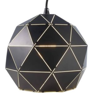 Deko-Light Hanglamp Asterope, Ø 25cm rond, zwart