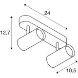 Noblo® - Plafondspot - 2-Lamps - Dimbaar - Warmwit Licht - LED