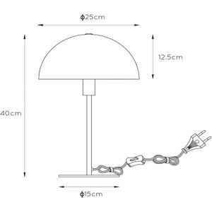 Lucide Tafellamp Siemon Donkergroen 25cm E14