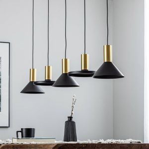 Nowodvorski - Hanglamp Hermanos 5 lichts L 132 cm zwart - goud