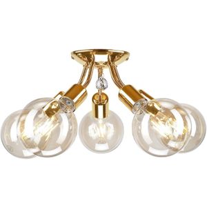 Lamkur Plafondlamp Romie, 5-lamps, goud