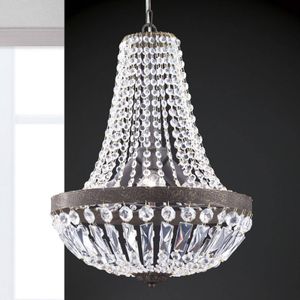 ORION Hanglamp Andara, kristal ketting, Ø 40 cm