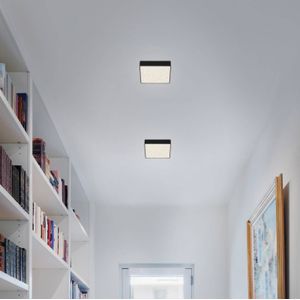 Briloner LED plafondlamp Flame Star, 15,7 x 15,7 cm zwart