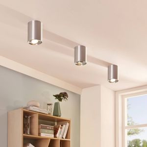 Plafondlamp Jolina Arcchio, dimbaar, alu / grijs / zink, Hal, Aluminium, Modern, plafondlamp