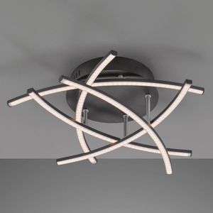FISCHER & HONSEL LED plafondlamp Cross Tunable White, 5-lamps zwart