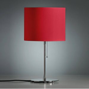 TECNOLUMEN Tafellamp met gekleurde linnen kap, rood