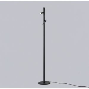 Helestra Coni LED vloerlamp 2 spots 160cm zwart