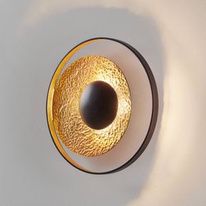 Holländer Wandlamp Satelliet in goud-bruin, Ø 40 cm
