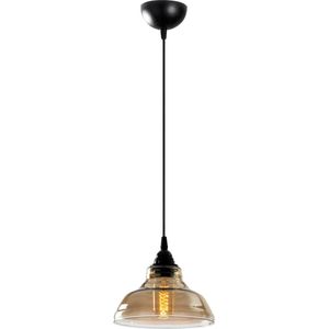 Opviq Hanglamp Dilberay 321-S 1-lamp zwart/rookglas