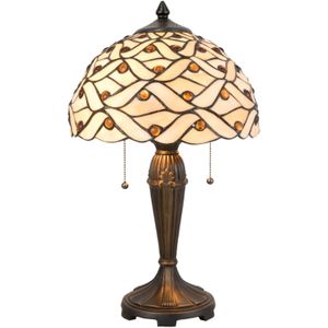 Clayre&Eef Tafellamp 5181 in Tiffany-design