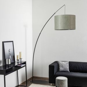 TK Lighting Vloerlamp Moby Green met stoffen kap