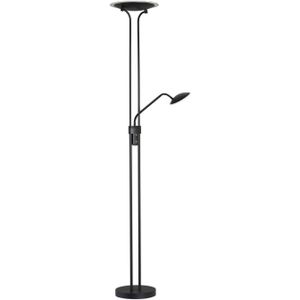 FISCHER & HONSEL LED vloerlamp Tallri, zwart, 180 cm, 2-lamps, metaal, CCT