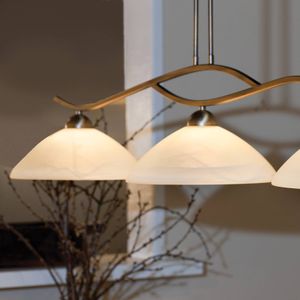 Steinhauer Hanglamp Capri 3-lamps crème/brons