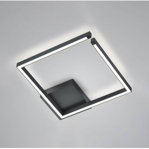 Knapstein Yoko plafondlamp, omhoog/omlaag, 40x40 cm, zwart