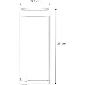 Lucide Combo LED sokkellamp in aantrekkelijk design, 25 cm