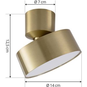 Lindby LED spot Nivoria, goud, set van 2, draaibaar