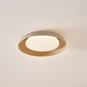 Lindby LED plafondlamp Florie, beige, PC, Ø 40 cm