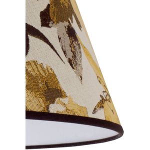 Lampenkap Sofia hoogte 31 cm, bloemenpatroon geel Duolla, geel / oranje, Textiel / Stof / Zijde