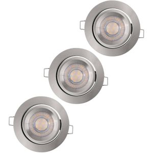 LEDVANCE Simple Dim LED spot in een set van 3, nikkel